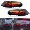 LED Tail Lights Assembly for Toyota Rav4 2019 2020 2021 Start Up Rear Brake Animation Rear Lamps Assembly